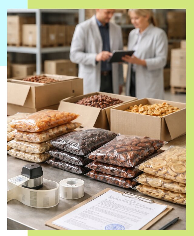 Сертификация сухофруктов в Курске от 12509 р. | Алешин-Кус под ключ