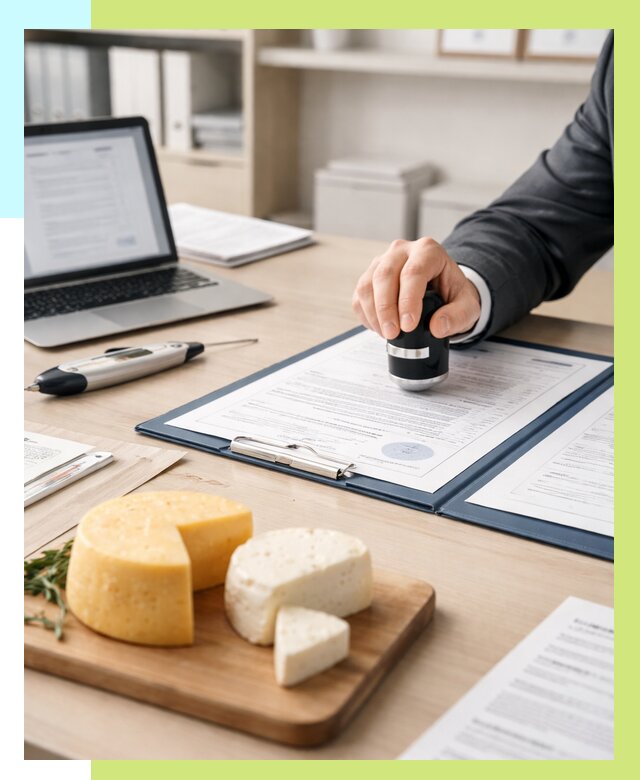 Сертификация сыров в Курске от 15636 р | Сертификат на сыр Алешин-Кус