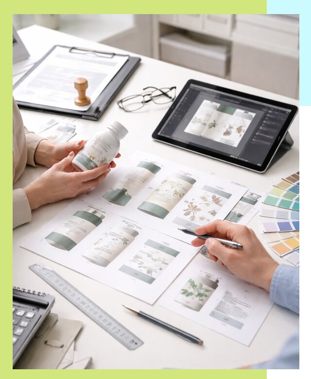 Профессиональная разработка дизайна и текста этикетки продукции в Курске