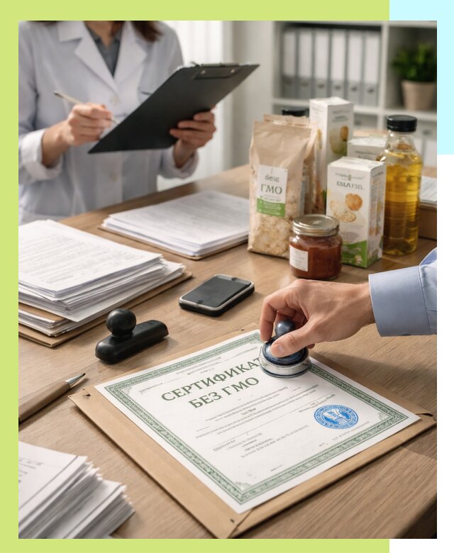Получение сертификата Без ГМО для продукции в Курске