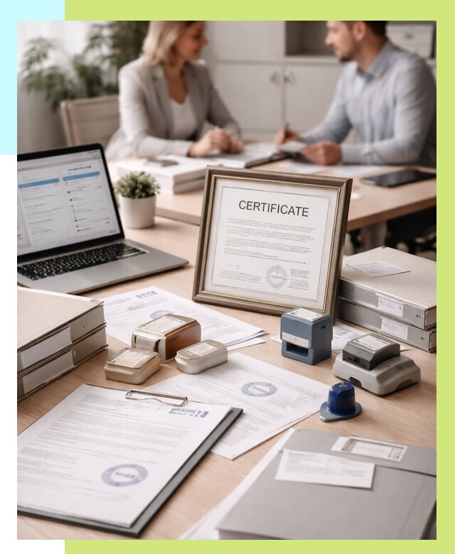 Сертификация компании в Курске от 46908 р. | Алешин-Кус — заказ